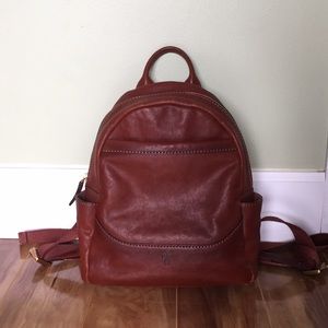 Frye brown leather backpack